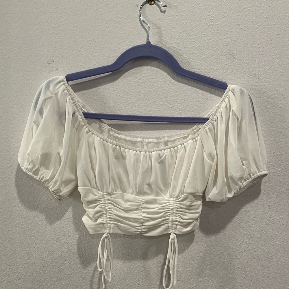 Princess Polly cropped white top